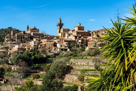 The village of Valldemossa, in the north-west of the island, Serra de Tramuntana, Majorca, Spain,