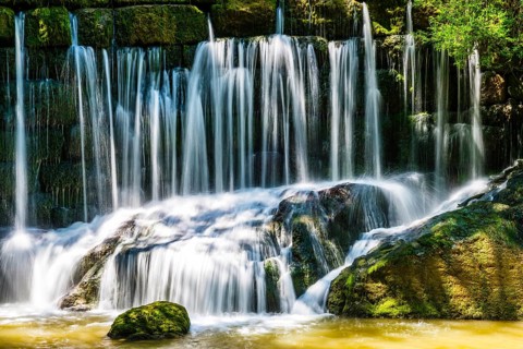 Geratser waterfall, near Rettenberg, Allgäu, Bavaria, Germany, Europe