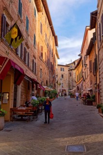 The historic centre of Montepulciano, UNESCO World Heritage Site. Montepulciano, Tuscany, Italy,