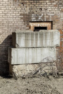 Detroit, Michigan, The door of a vacant building marked as an Emergency Exit