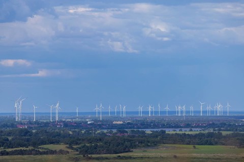 Wind farm near Brottewitz, Liebschützberg, Liebschütz, Saxony, Germany, Europe
