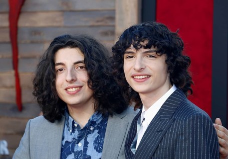 Finn Wolfhard and Nick Wolfhard at the Los Angeles premiere of 'It Chapter Two' held at the Regency