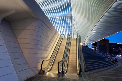 Liège-Guillemins train station by architect Santiago Calatrava, Liege, Belgium, Europe