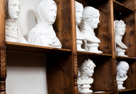 Possagno, Italy, August 2022: Antonio Canova collection. Classical sculptures in white marble
