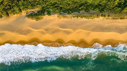Balneario Camboriu in Santa Catarina. Taquaras Beach and Laranjeiras Beach in Balneario Camboriu.