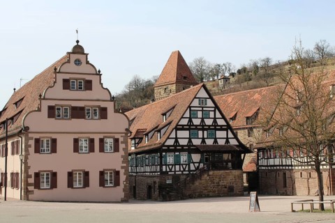 Building in the monastery courtyard, Maulbronn, Germany, Europe