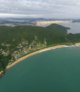 Balneario Camboriu in Santa Catarina. Taquaras Beach and Laranjeiras Beach in Balneario Camboriu.