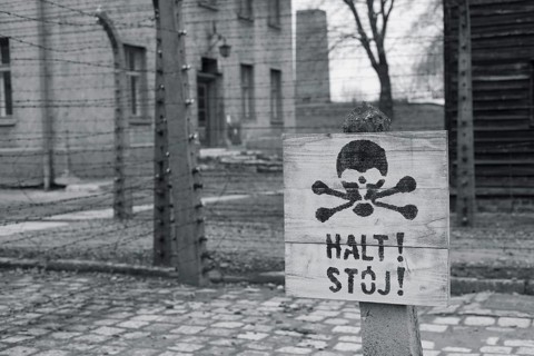 Electric fence, Nazi concentration and extermination camp, Auschwitz, Poland, Europe