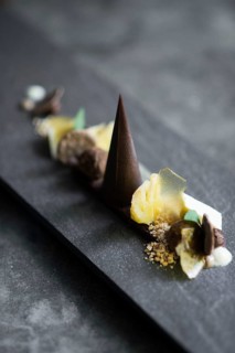 Gourmet chocolate, fruit and nuts dessert platter