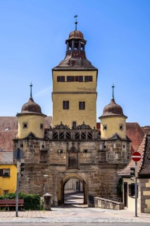 Historic city gate of Weissenburg (Franconia, Germany) called Ellinger Tor