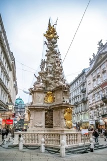 VIENNA, AUSTRIA, JANUARY 04: Plague Column on January 04, 2008 in Vienna, Austria. The column,