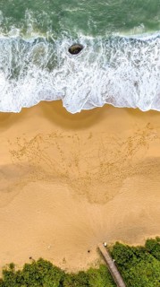 Balneario Camboriu in Santa Catarina. Taquaras Beach and Laranjeiras Beach in Balneario Camboriu.