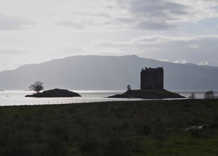 Castle Stalker is a tower house about 2. 5 kilometres northeast of Port Appin, a village in Argyll
