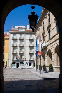 Mayor square, Gijon, Asturias, Spain, Europe