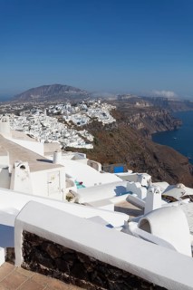 Street of Imerovigli, Santorini Cyclades islands, Greece, Europe