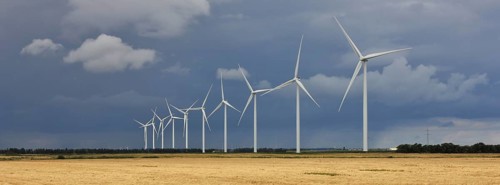Wind farm test centre near Thisted, Denmark, Europe