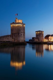St. Nicholas and La Chaine towers, La Rochelle, Charente-Maritime, France, Europe