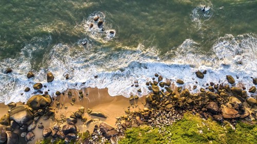 Balneario Camboriu in Santa Catarina. Taquaras Beach and Laranjeiras Beach in Balneario Camboriu.