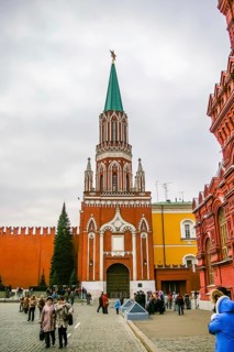 View in Kremlin Castle in Moscow, Russia, Europe