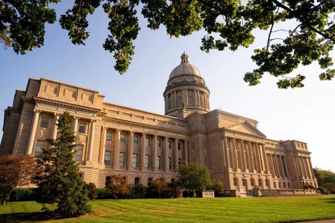 The Kentucky State Capitol Frankfort house of the three branches state government of the