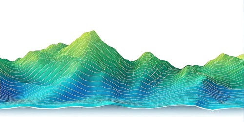 Abstract topographic map contour with complex terrain patterned, AI generated