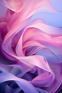 Background of softly flowing ribbons with color weaves intricately throughout the backdrop, AI