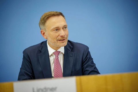 Christian Lindner (FDP), Federal Minister of Finance, presents the 2025 budget at the BPK. Berlin,