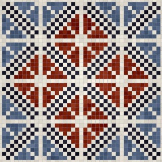 Mosaic tiles background, seamless vector pattern