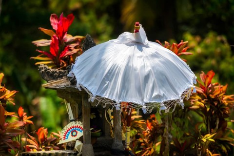 Balinese umbrella, temple, decoration, Jatiluwih, rice terrace, agriculture, farming, Hinduism,