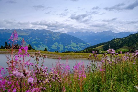 Mizun reservoir, Zillertaler Höhenstraße, Zillertal, Tyrol, Austria, Europe