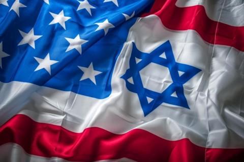 Concept if US and Israeli international friendship. Middle east policy, relationship and politics,