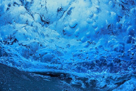 Interior view of an ice cave, glacier cave, Vatnajökull, Iceland, Europe