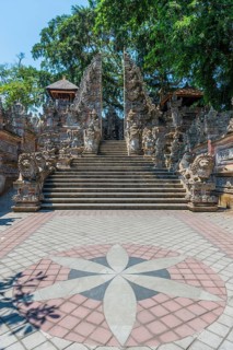 Pura Taman Saraswati, temple, Tor, entrance gate, Hinduism, religion, God, garden, architecture,