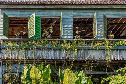 Facade of a wooden house, house, architecture, building, facade, texture, open, wooden facade,