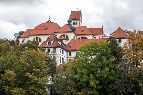 Sankt Mang Monastery, Füssen, Ostallgäu, Allgäu, Swabia, Bavaria, Germany, Europe