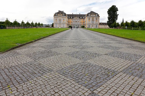 Augustusburg Castle also known as Brühl Castle, east façade, Brühl, North Rhine-Westphalia,