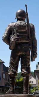 Gi Soldier from behind, Liberation Monument by Frank Kieffer Asselborn, Clerf or French Clervaux,