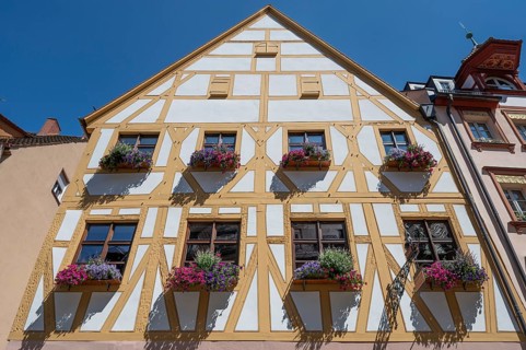 Historic half-timbered house, headquarters of the Altstadtfreunde Nürnberg, Weißgerbergasse 10,