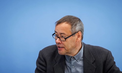 Thomas Krüger, President of Deutsches Kinderhilfswerk, recorded during the Federal Press Conference