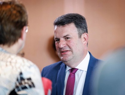 Hubertus Heil, Federal Minister of Labour and Social Affairs, pictured at the start of a cabinet