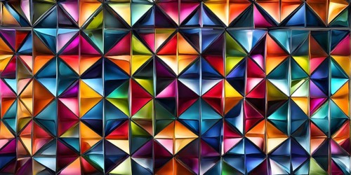 3d rendering of vibrant colored abstract changing glass design in an ornament structure, AI