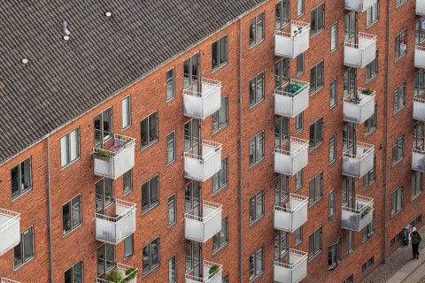 Residential building, Christianshavn, Copenhagen, Denmark, Europe