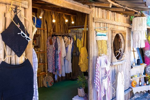 Colorful old city streets in historic city center of Tulum. It is a popular Mexican tourism