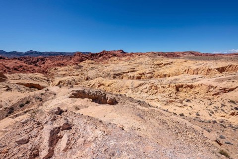 Rock formations in the Fire Canyon area at Valley of Fire State Park near Overton, Nevada