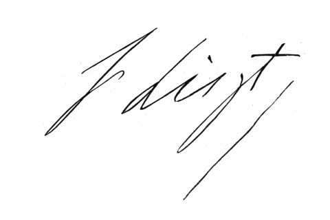 Signature, manuscript by Franz Liszt, historical, digital reproduction of an original from the 19th