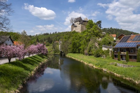 Krumau Castle, Krumau am Kamp, Kamptal, Waldviertel, Lower Austria, Austria, Europe
