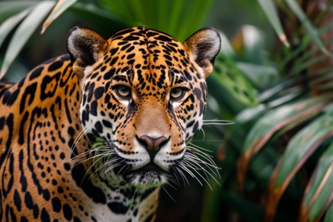 Portrait of wild Jaguar cat. KI generiert, generiert, AI generated