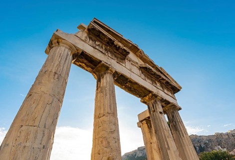 Gate of Athena Archegetis, Roman Agora, Athens, Greece, Europe
