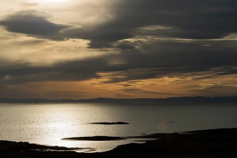 Islands and archipelago, dramatic light atmosphere, Breiðafjörður, Iceland, Europe