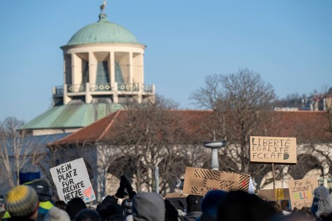 Recordings as part of the demonstration Haltung zeigen! against the AfD's Nazi deportation plans on